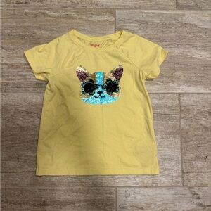 Cat & Jack Yellow Sequin Kids T-Shirt